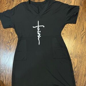 Black Faith Graphic Women's Dress